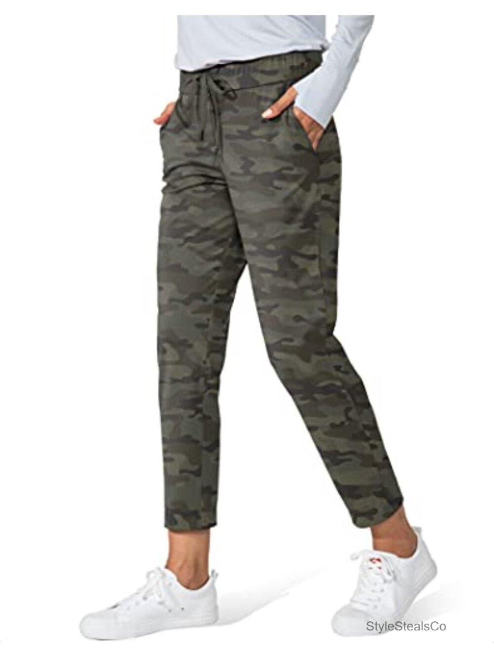 Women's Golf Ankle Pants 7/8 Stretch Sweatpants with Deep Pockets